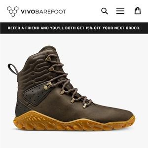 Vivobarefoot Tracker Forest Hiking Boot in size European 44 (US 11). NWT.